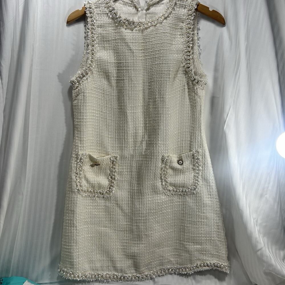 Women’s Dress Small Pearls Sz S Sleeveless Tunic Type